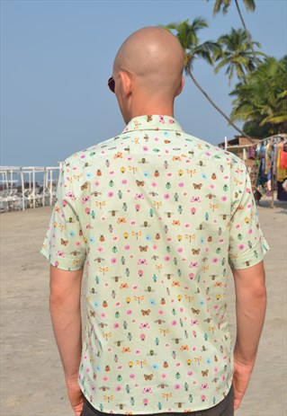 Khaki Insect Short Sleeve Shirt