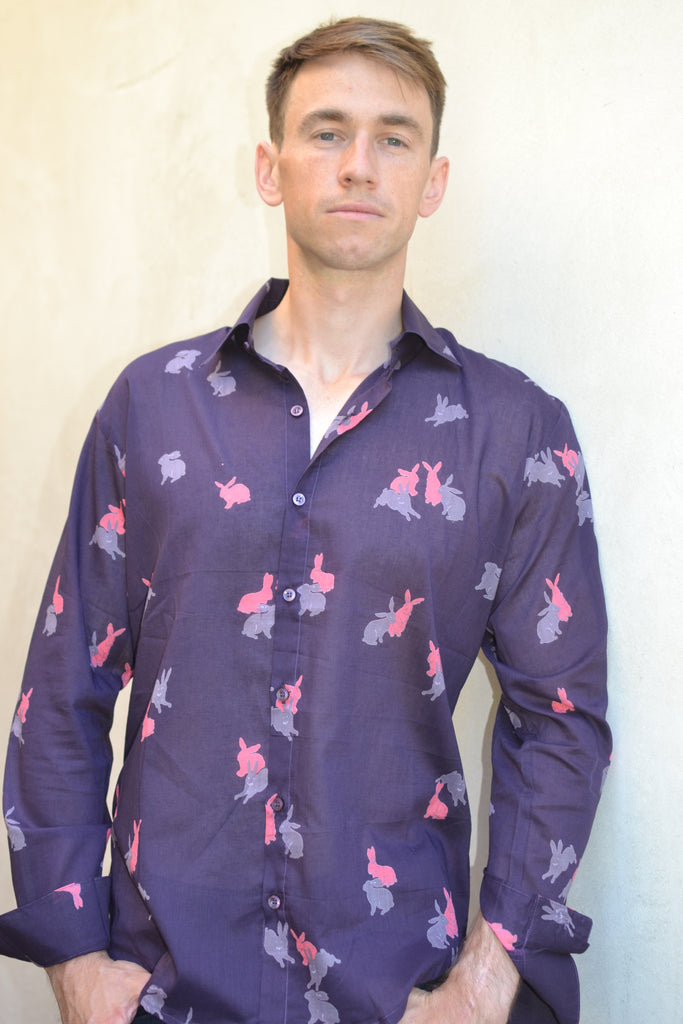 Purple Bunnies Long Sleeve Shirt