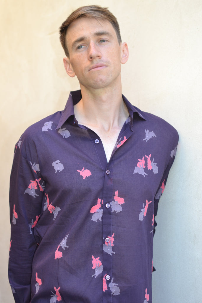 Purple Bunnies Long Sleeve Shirt