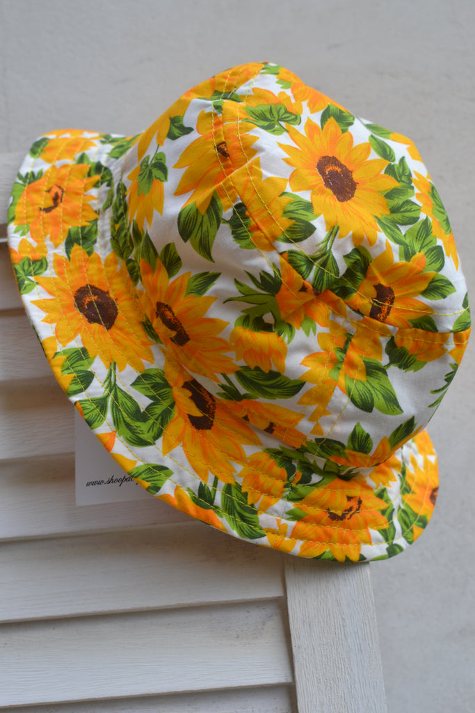 White Cotton Sunflower Hat