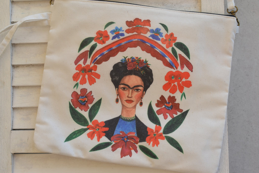 Regal Kahlo Canvas Clutch Bag