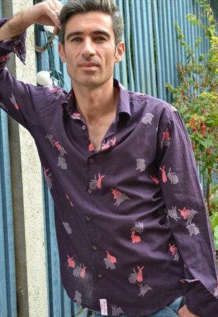 Purple Bunnies Long Sleeve Shirt