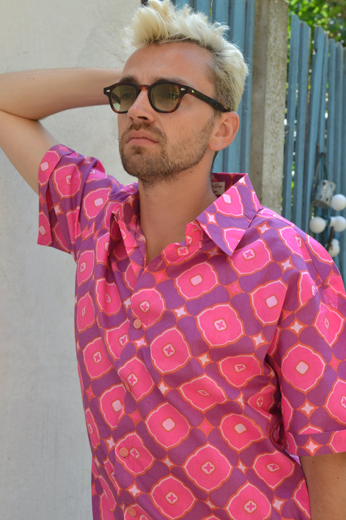 Pink retro short sleeve