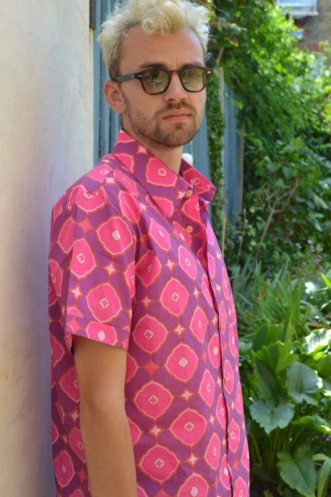 Pink retro short sleeve