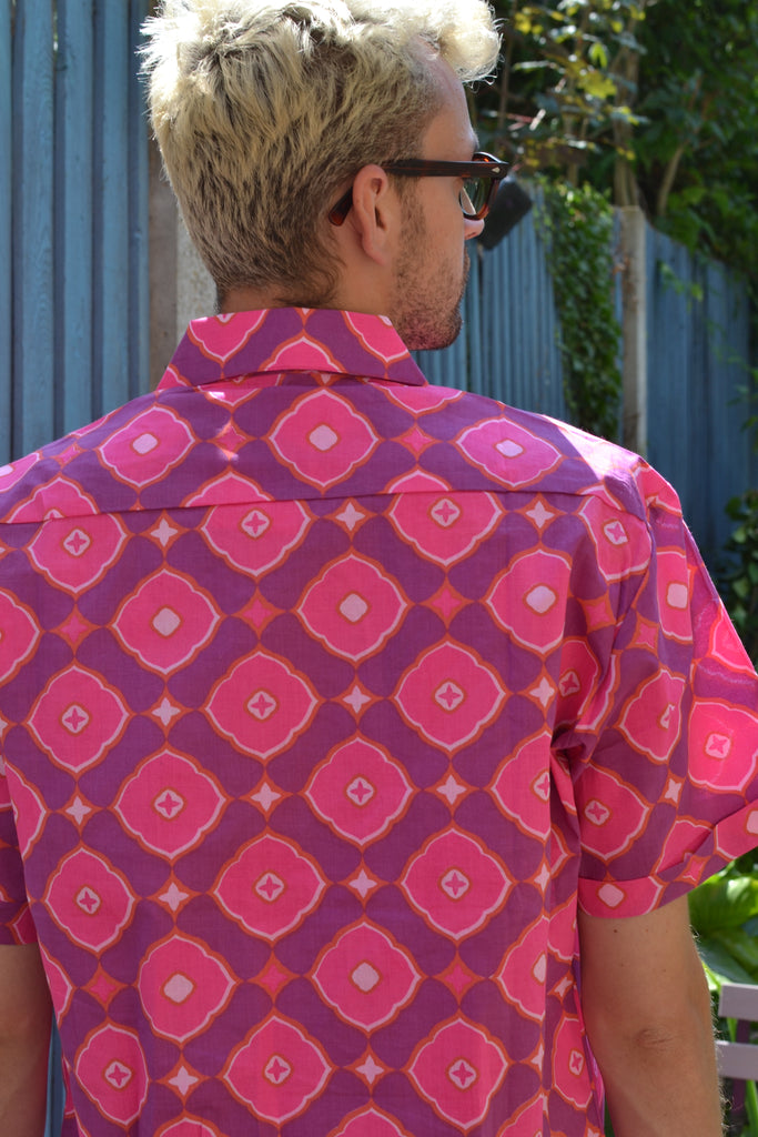 Pink retro short sleeve