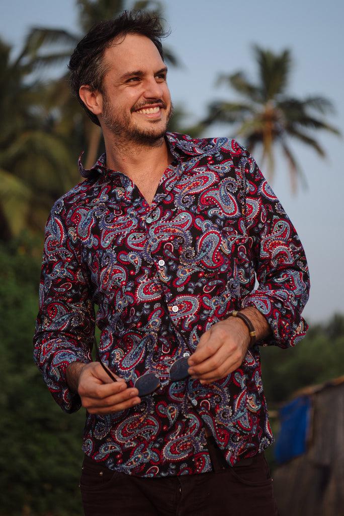 Black Paisley men's shirt.