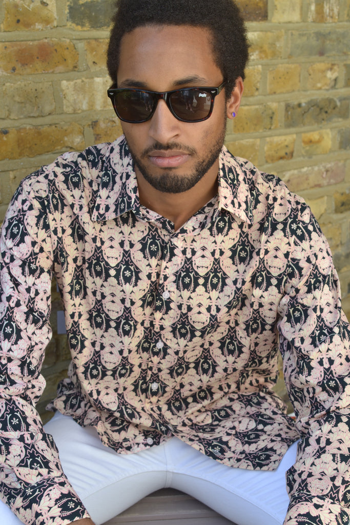 Baroque pink & black shirt