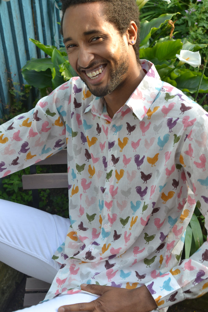 Roosters with long sleeves!