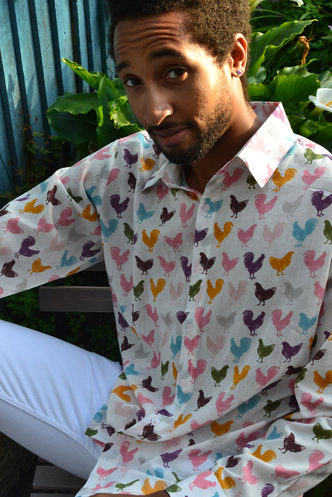 Roosters with long sleeves!