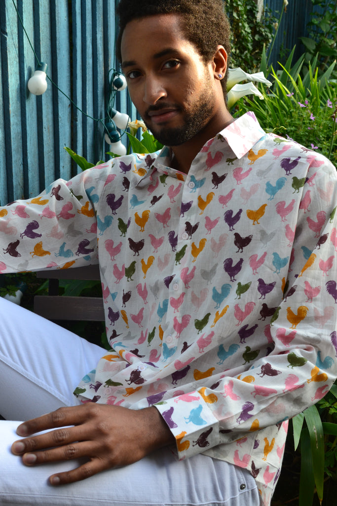 Roosters with long sleeves!