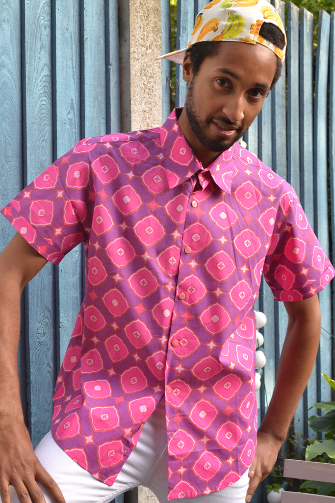 Pink retro short sleeve