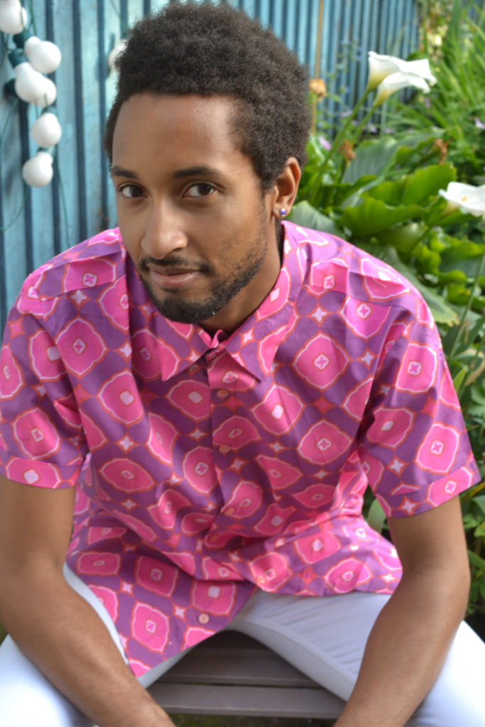 Pink retro short sleeve