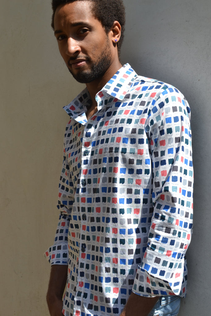 Paint chart long sleeve shirt;