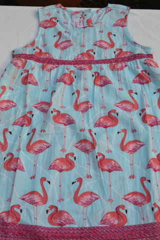Pink & White Flamingo Dress