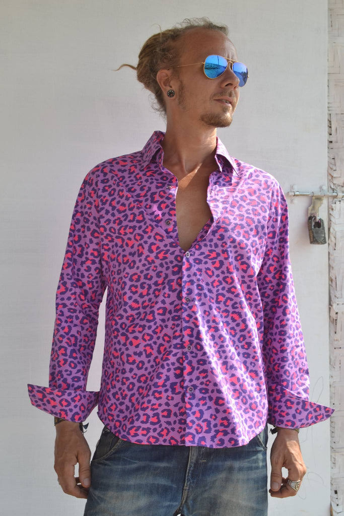 Leopard In Lilac Long Sleeve Shirt