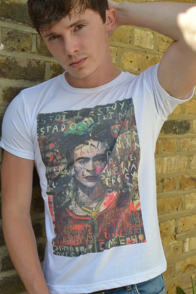 Graffiti Kahlo Cotton T-Shirts