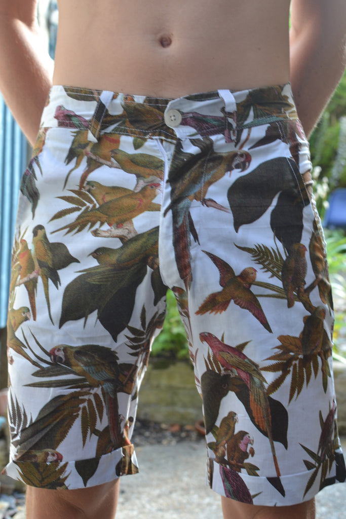 Parrot Digital Print Cotton Shorts