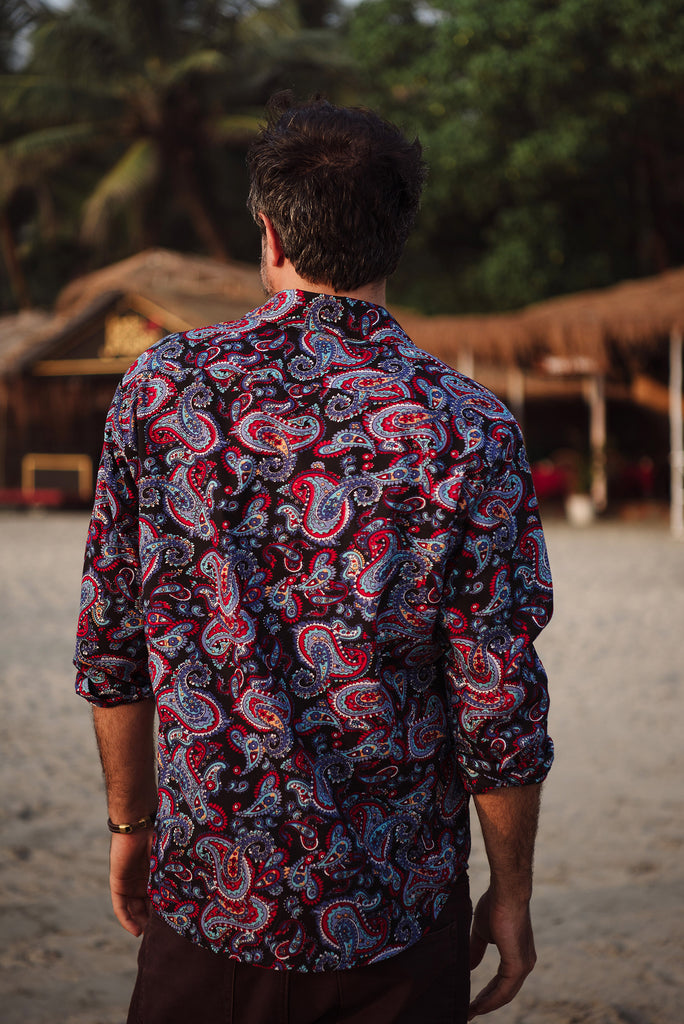 Black Paisley men's shirt. Shoop Doop London shirts Black Paisley men's shirt. Shoop Doop London shirts